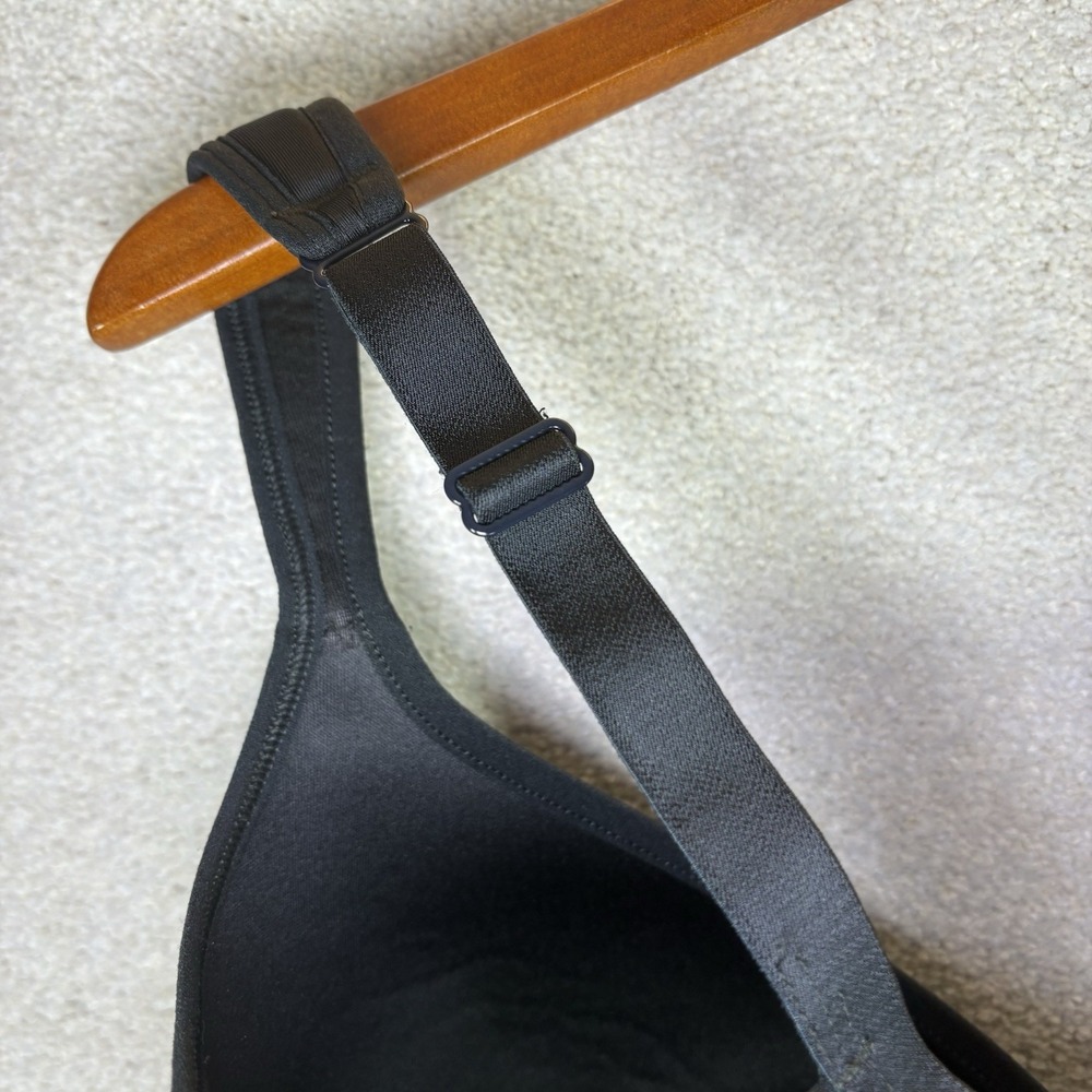 Cacique‎ Smooth Balconette Bra 38G Lightly Lined Underwire Black Adjustable - Picture 6 of 9